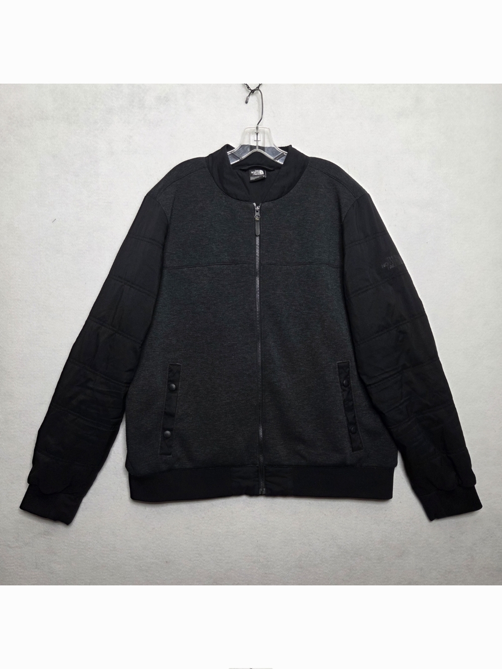 The North Face Far Northern Hybrid Bomber Jacket Mens XL Black Charcoal Gorpcore
